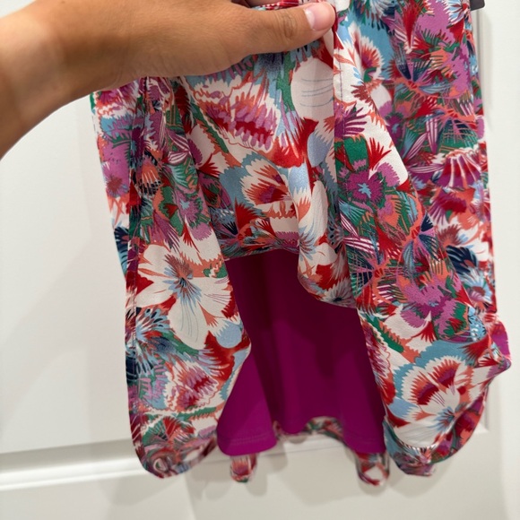 Collective Concepts Nordstrom Floral Tropical Flutter Short Sleeve Dress - Picture 4 of 9